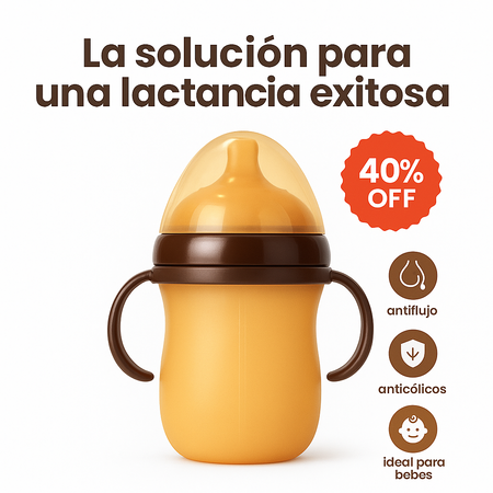 Biberón que Imita el pecho materno perfectamente